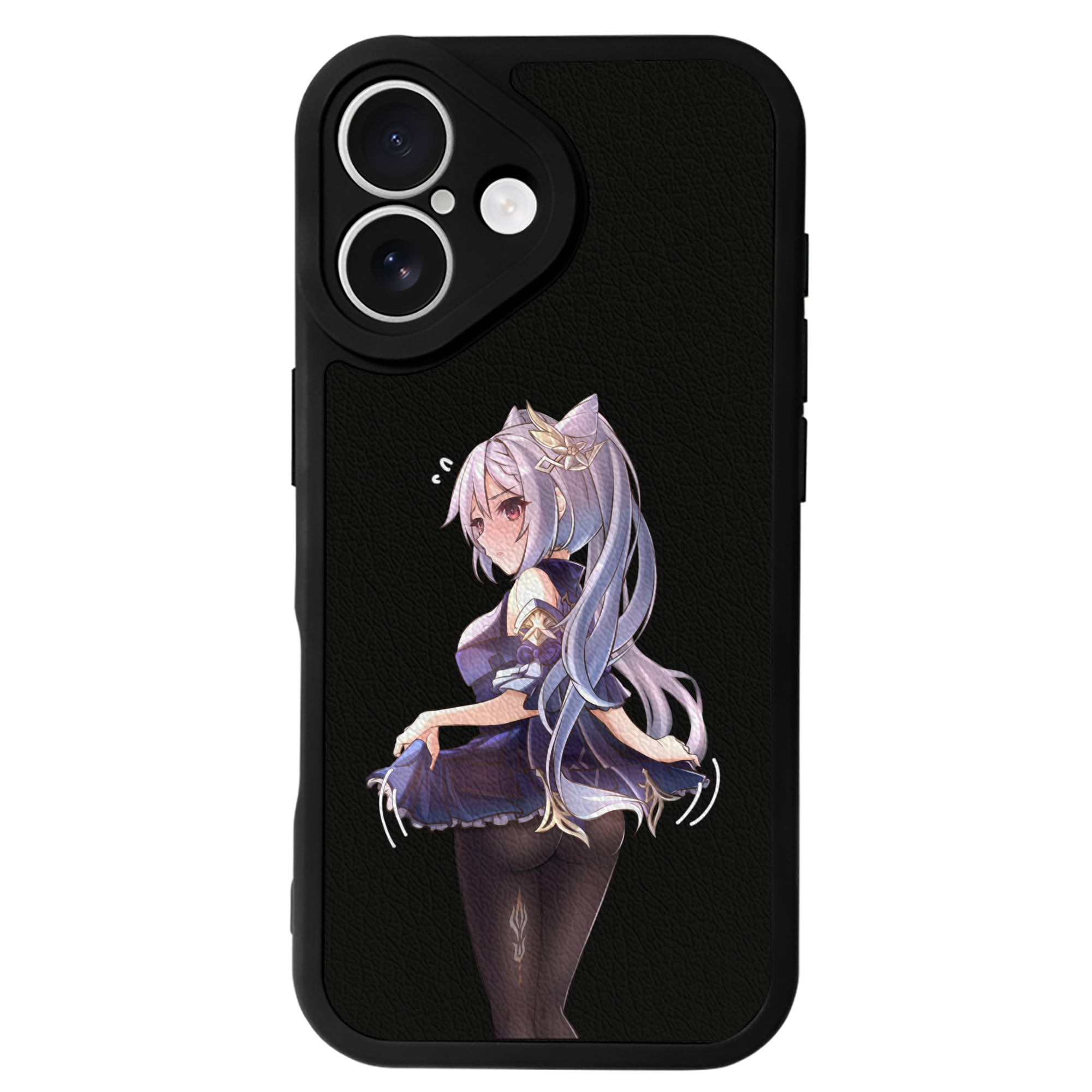 げんし神 刻晴 こくせい genshin Kokusei 【iPhone 16シリーズ対応】シリコンスマホケース（レザー調） 材質：シリコン